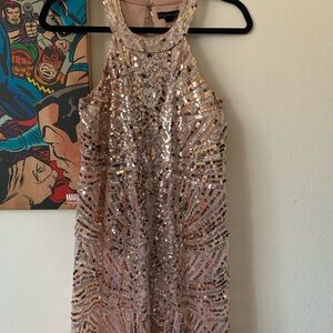 Sequin Halter Dress